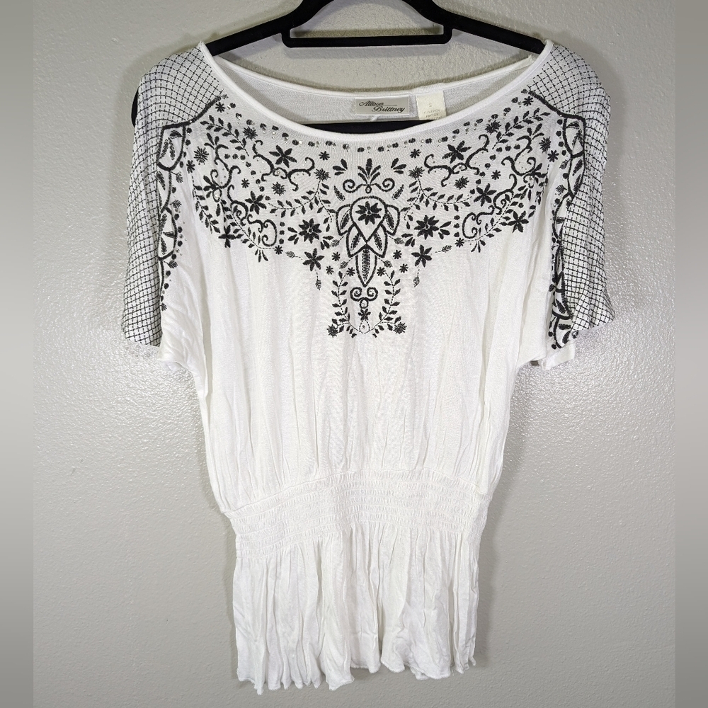 Allison Brittney women's top black and white size small